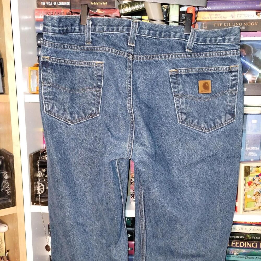 Carhartt Men's Blue and Navy Jeans